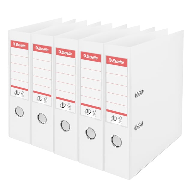 Esselte Nr.1 Vivida Ordner - Rugbreedte 75 mm - Voordeelverpakking (5 stuks) - Wit