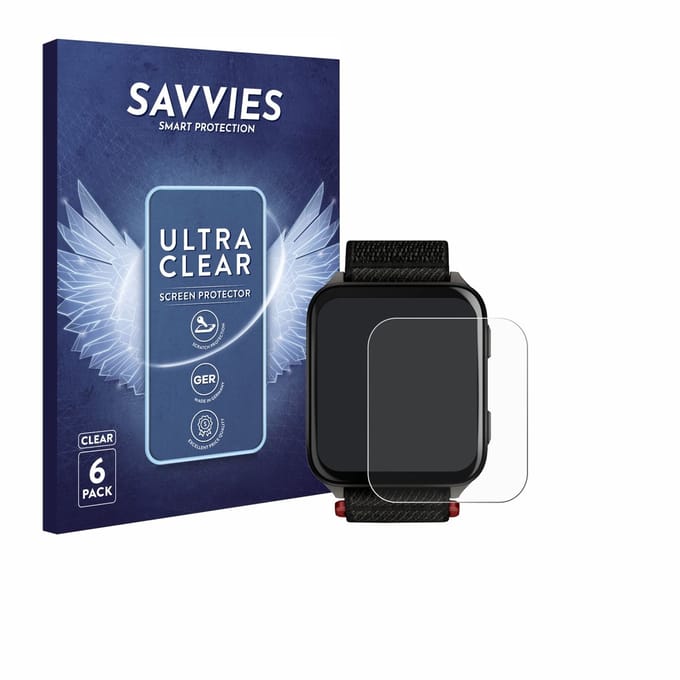 Savvies - Screenprotector voor Garmin Venu X1 - Folie Beschermfolie transparant 6 Stuks