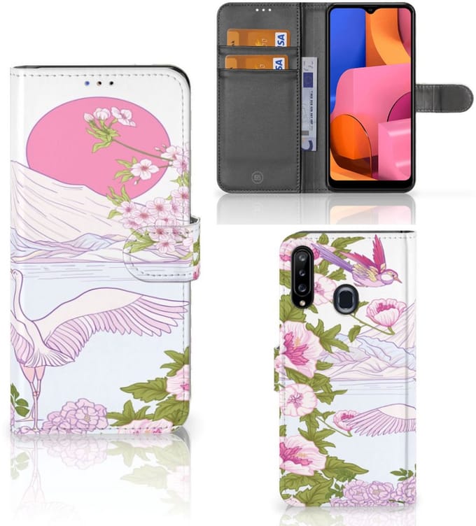 Samsung Galaxy A20s Telefoonhoesje met Pasjes Bird Standing