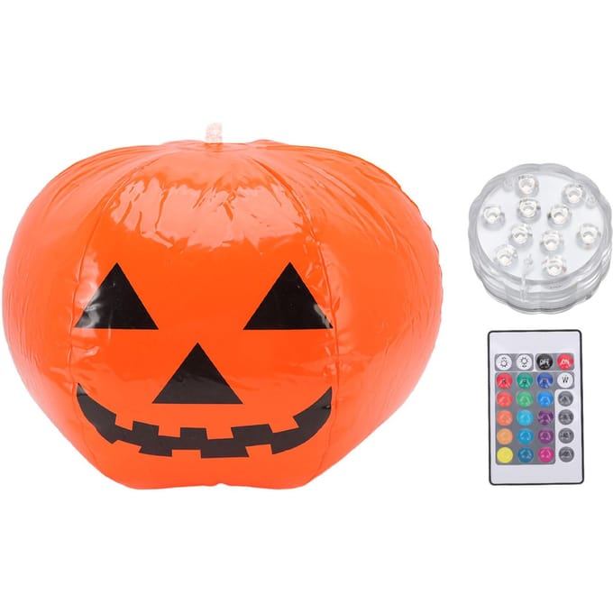 Halloween Opblaasbare Pompoen Licht Kleurrijk Waterdicht Afstandsbediening Opblaasbare Pompoen Licht voor red