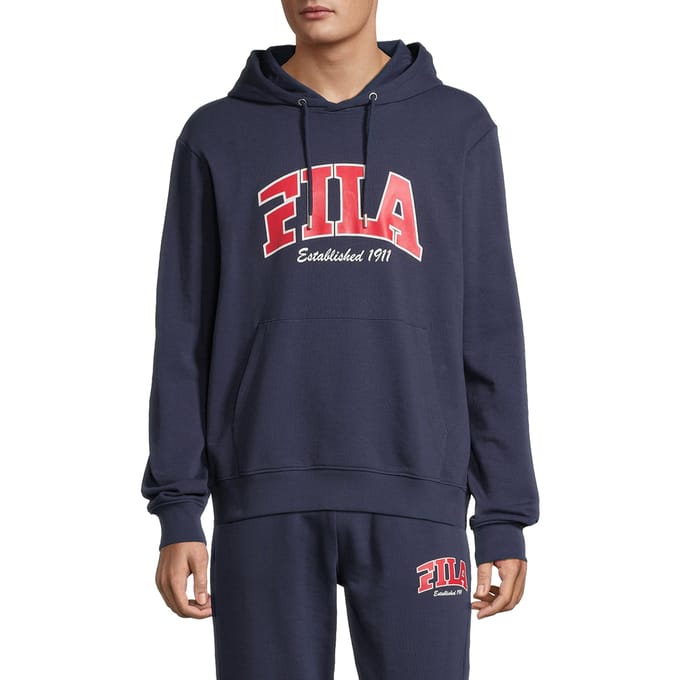 FILA Landen Regular Hoodie Black Iris Größe: S | Kaputzenpullis Outlet | Herren | Schwarz