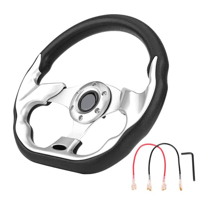 Mini volant de course en fibre de carbone de 320 mm, dernière version modifiée (argent) blanc