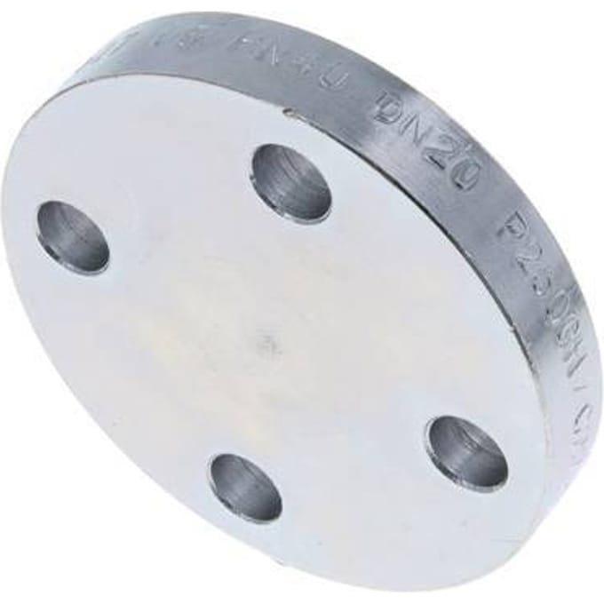 Blindflens DN20-PN40 Verzinkt Staal DIN 2527 En EN 1092-1 (Type 05)