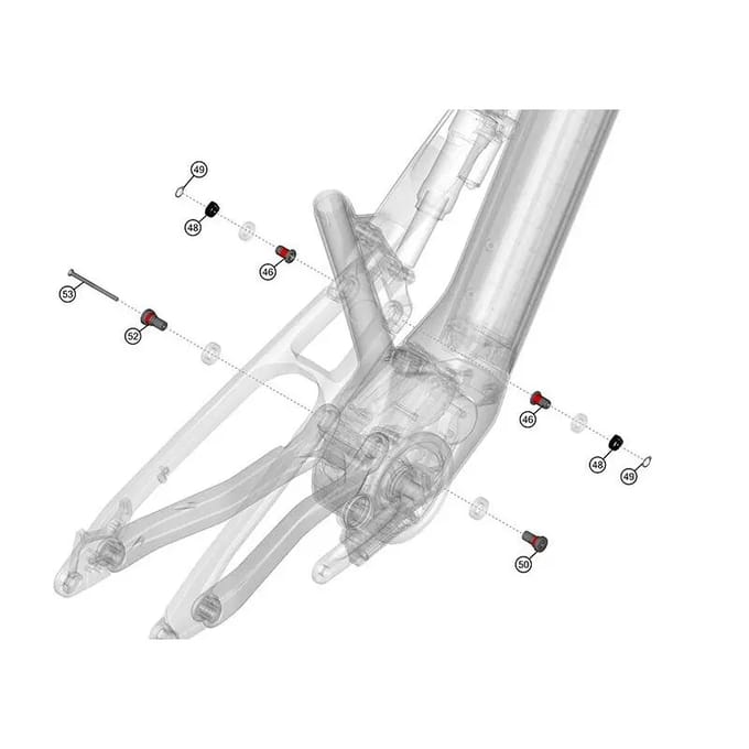 Visserie e pivot principal Haibike Pinion IGB