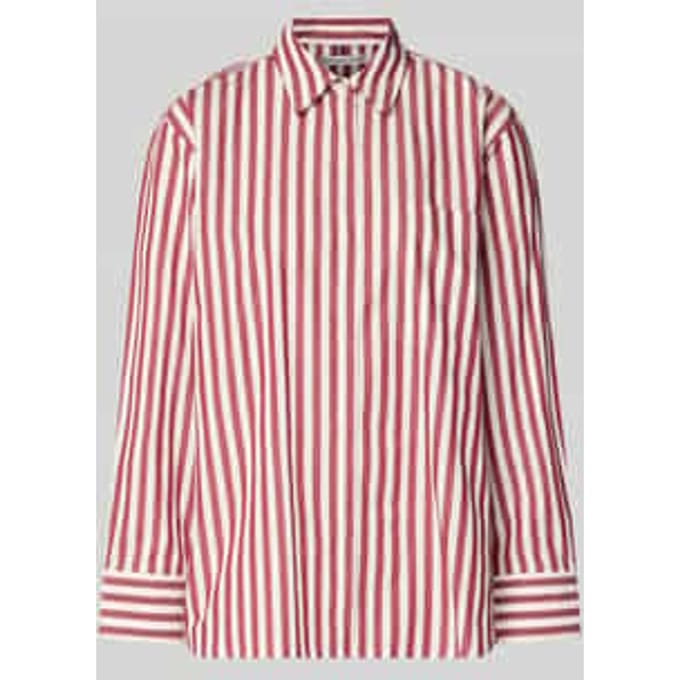 regular fit blouse met lange mouwen van puur katoen