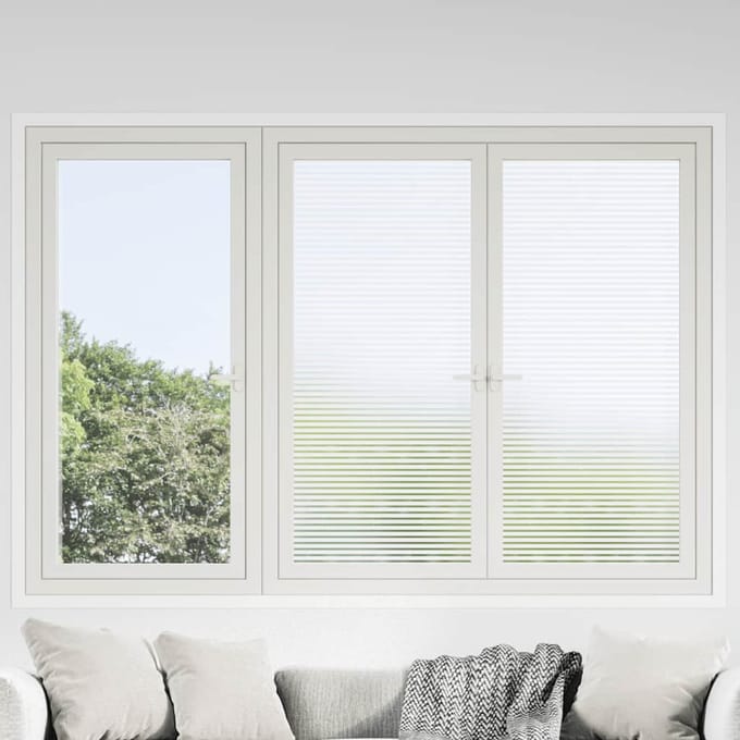 vidaXL - Raamfolies - strepenpatroon - mat - PVC
