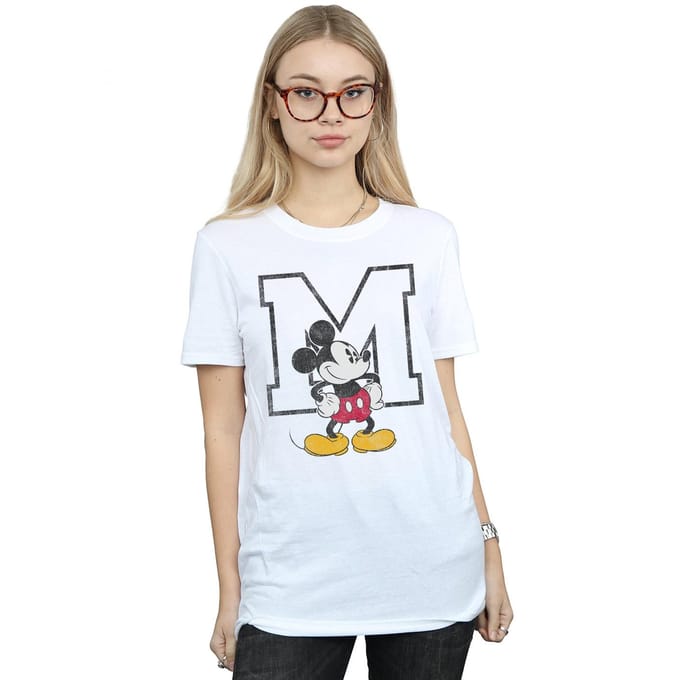 Disney Dames/Dames M Mickey Mouse Katoenen Vriendje T-shirt (Wit)