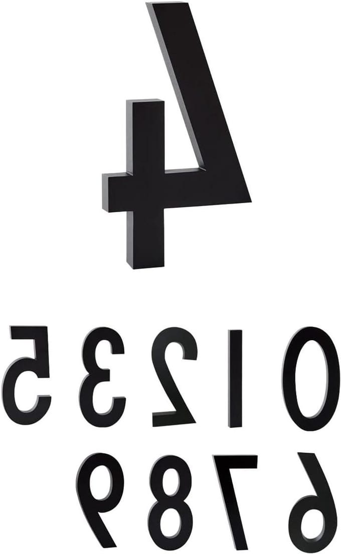 Huisnummer - Deur nummer - Huis identificatie - Arne Jacobsen ontwerp - 10cm hoog - Zwart