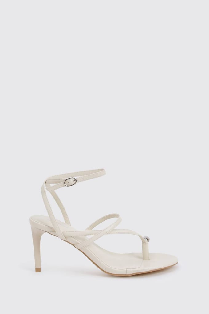 boohoo Dames Hardware Detail 2-Delige Hakken | Creme | Maat: 37