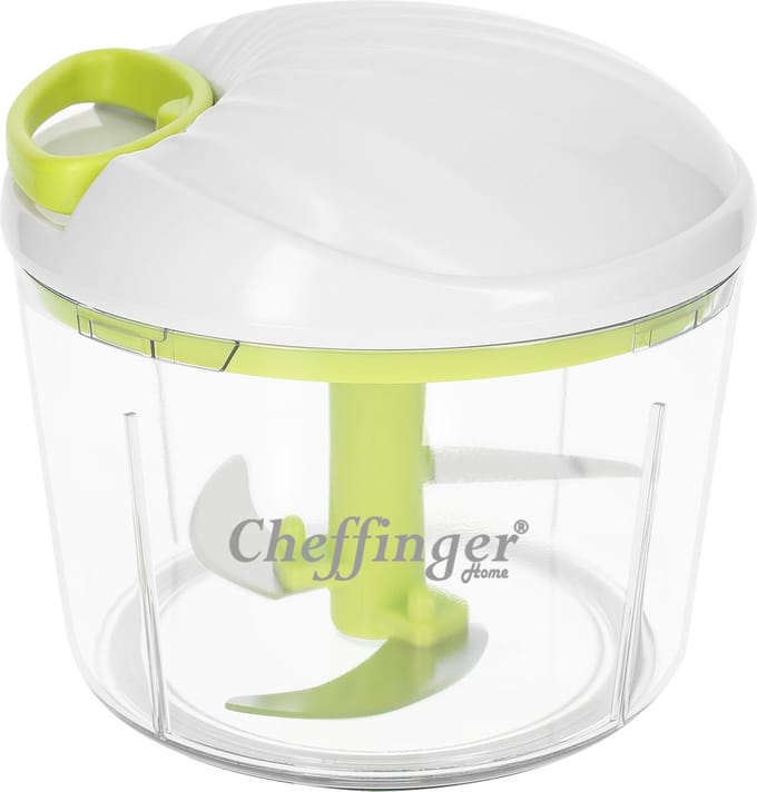 Cheffinger, Multifunctionele handmatige hakmolen 900ml, Blanc / Vert