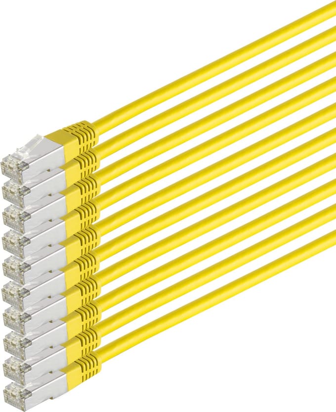 Patchkabel cat 6 S/FTP PIMF HF VE10 gelb 0,5m