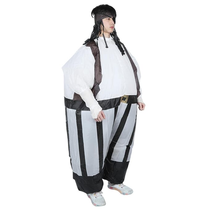 Innovatief 190T Waterdicht Polyester Doek Opblaaskostuum voor Festivals Halloween black