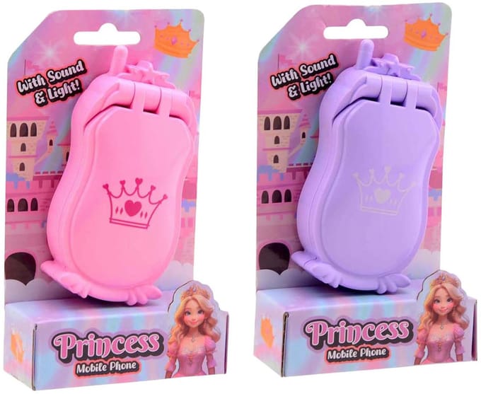 Johntoy prinsessen speelgoedtelefoon met licht en geluid roze.