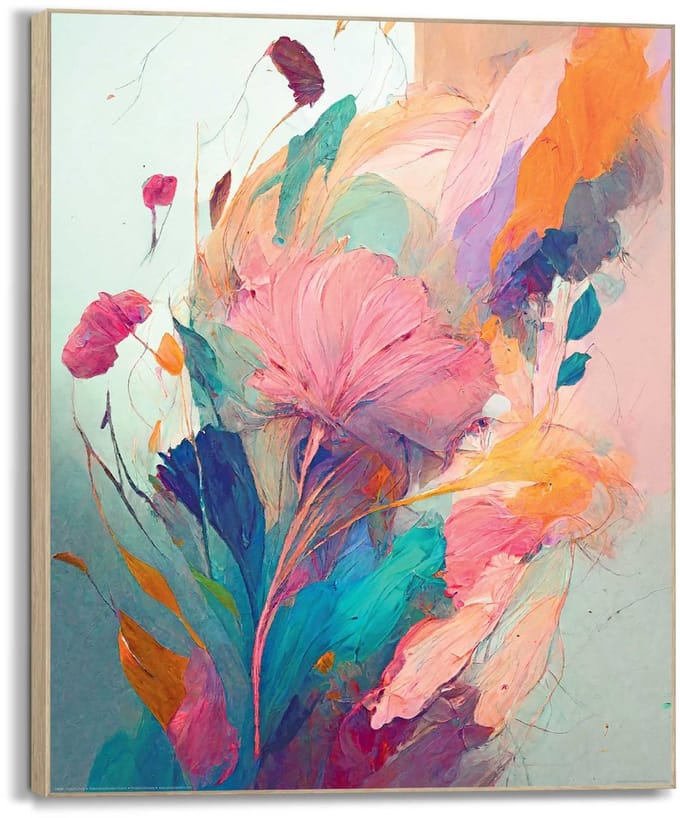 Schilderij Levendige Bloei - 40 x 50 - Hout - REINDERS