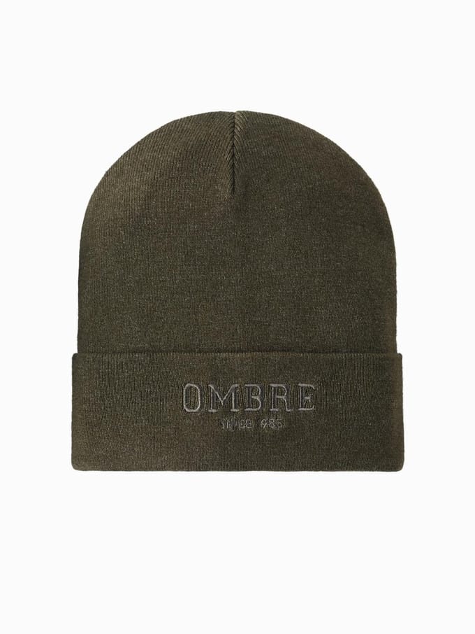 OMBRE Hoed - Effen Olijfgroen Gemêleerd ONE SIZE