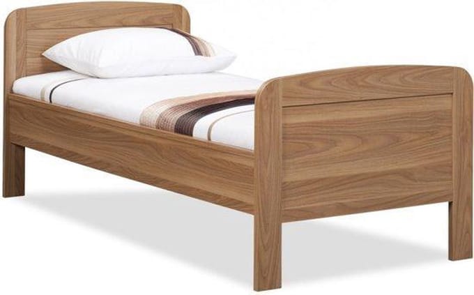 Ledikant Senioren/Seniorenbed - Complete met lattenbodem en matras - 90x200cm beuken