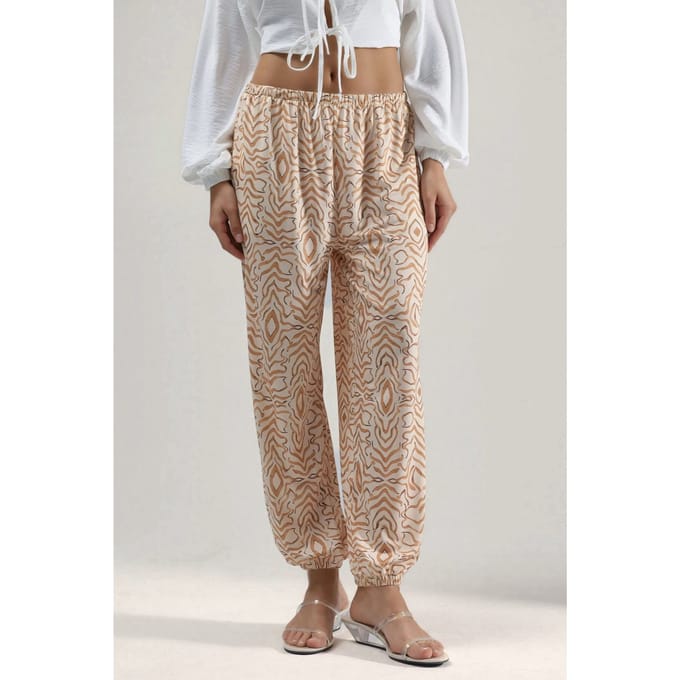 Zebra Print Lage Taille Joggingbroek