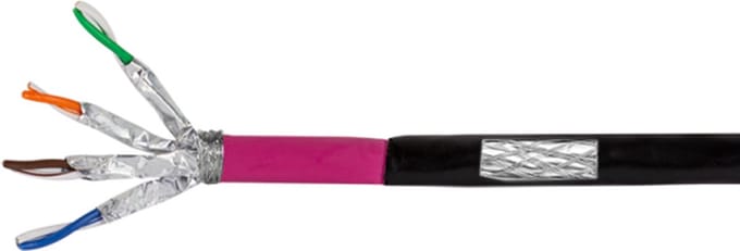 CAT7 sFTP grondkabel / buitenkabel op rol 50 meter vaste kern koper
