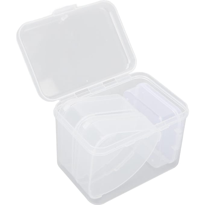 4 stuks Make-up Spons Houder Case Verschillende Vorm Transparant Draagbaar Waterdicht Spons Beschermend white