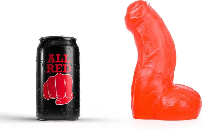 All Red Dildo 17 x 5 cm - rood