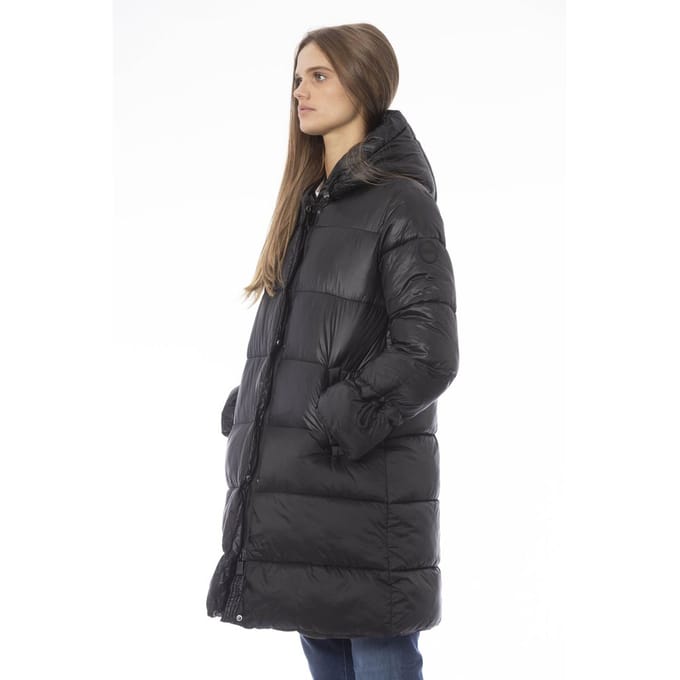 Baldinini Trend Zwarte Nylon Jas