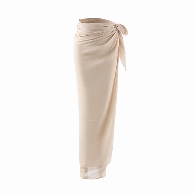Emilie collection - pareo - beige - ecru - lang - viscose mix