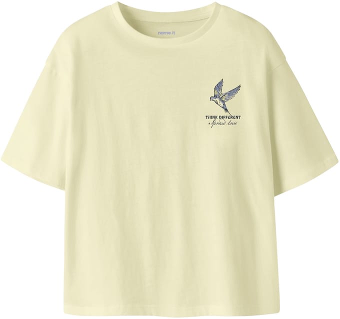 NAME IT - NKFFRANCINE SS RLX TOP BOX - Meisjes - T-shirts - geel - maat 146/152