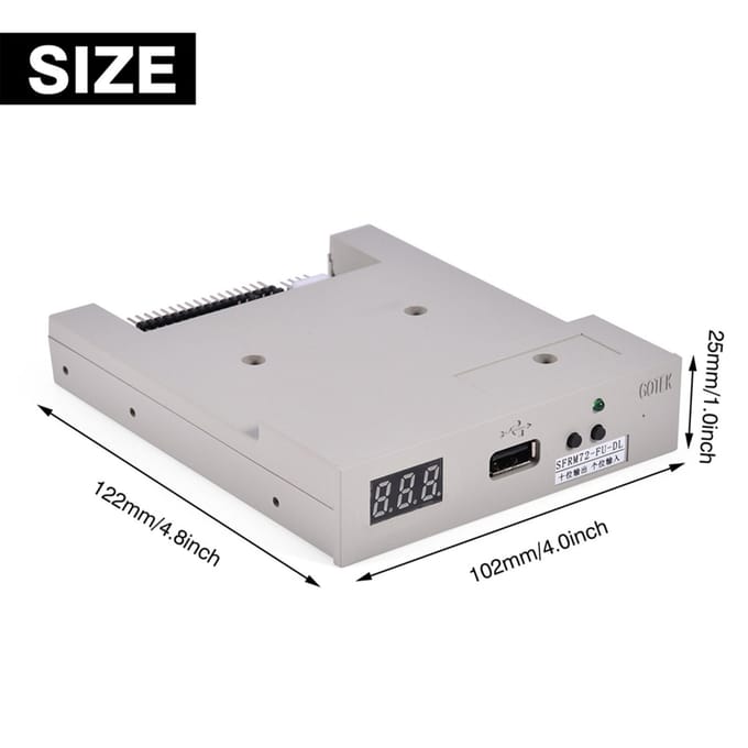 SFRM72-FU-DL USB Floppy Drive Emulator voor Yamaha Korg Roland 720KB Elektrisch Orgel gray