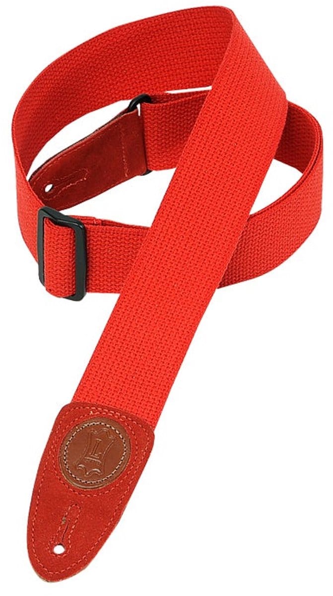 Levys Leathers MSSC8-RED katoenen gitaarband, rood