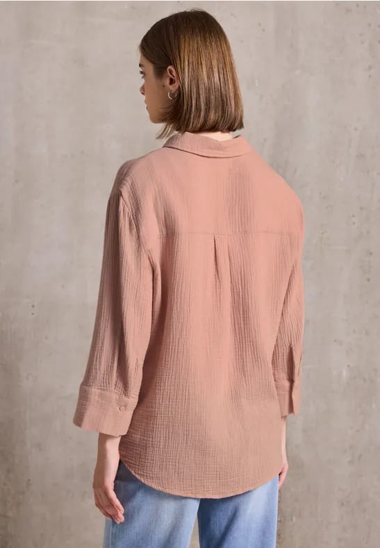 Mousseline overhemd blouse