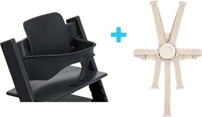 Stokke Tripp Trapp | Bundel | Babyset² en Harness² | Zwart