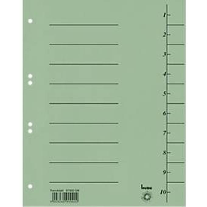 Scheidingsbladen, A4, 100 stuks, groen