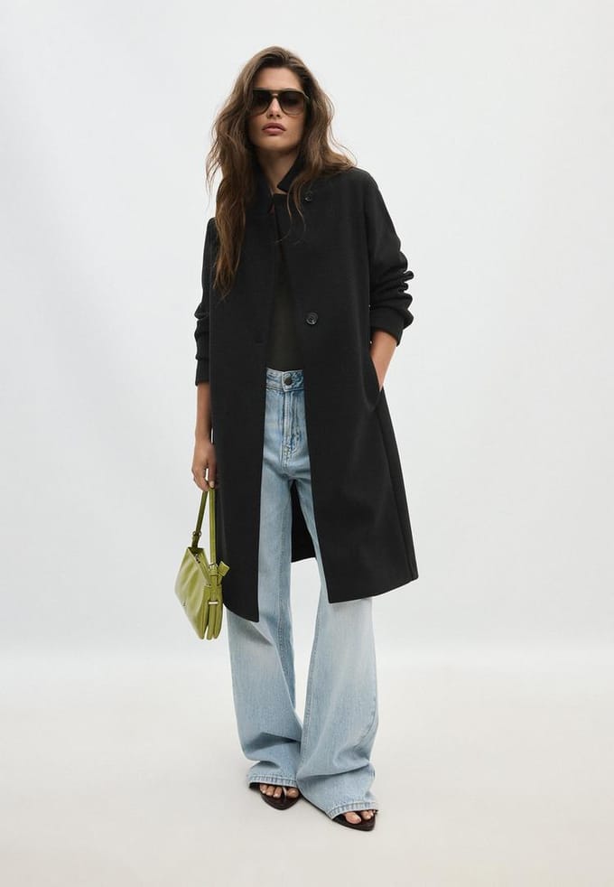 Stradivarius Basic jas met zachte touch  Zwart M