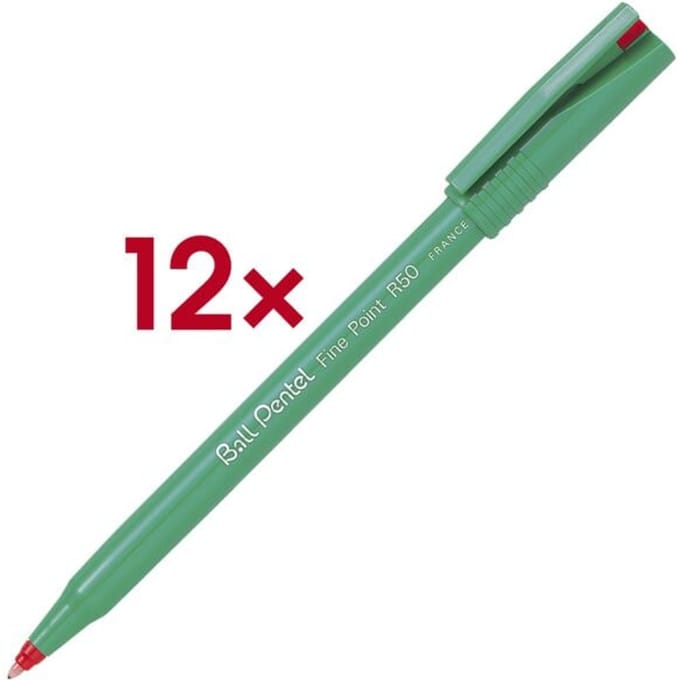 Pentel Roller Ball R50/R56 rood medium schrift