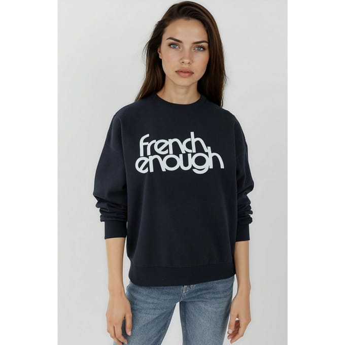 Geprinte Crewneck Langsleeve Verhoogde Sweater