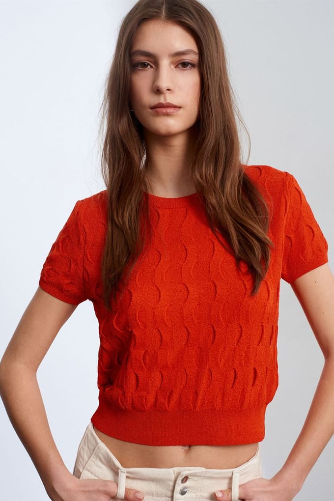 Gepubliceerd Ribbelcrop Blouse