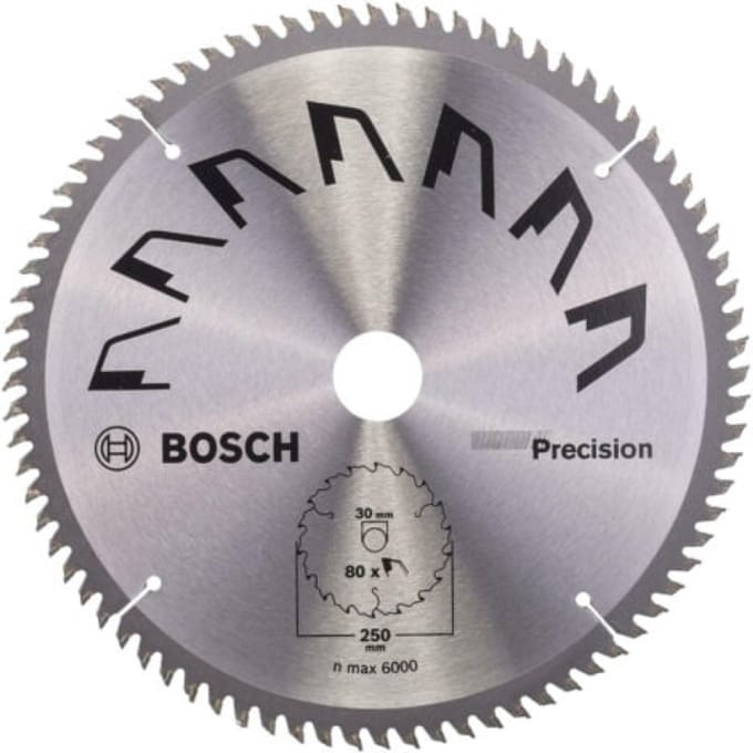 Bosch RUNDSAVKLINGE PRECISION 250X2X30/MM T80
