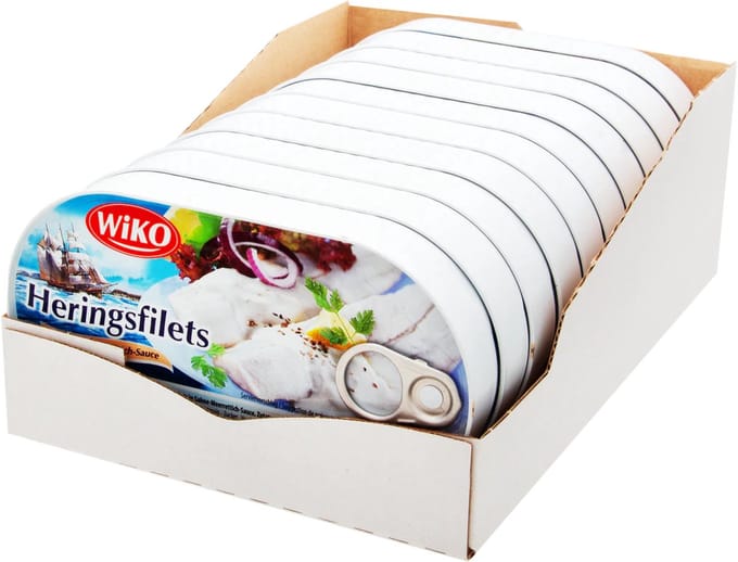 Haringfilets in room-mierikswortelsaus 200g - Doos 10 stuks