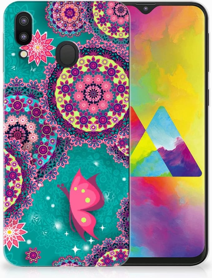 Samsung Galaxy M20 (Power) Hoesje maken Cirkels en Vlinders