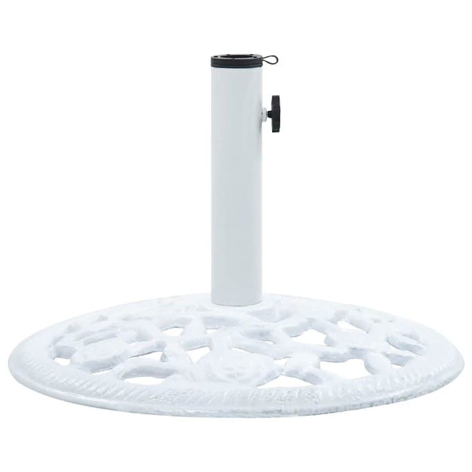vidaXL - Parasolvoet - 12 - kg - 48 - cm - gietijzer - wit