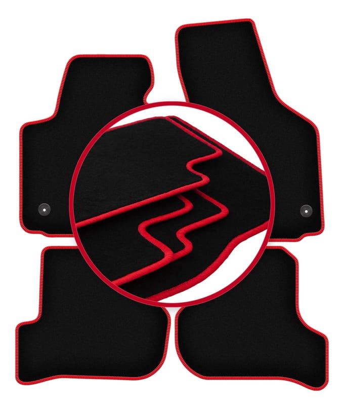 CARLUX-RED automatten voor: Seat Leon II hatchback (2005-2012)
