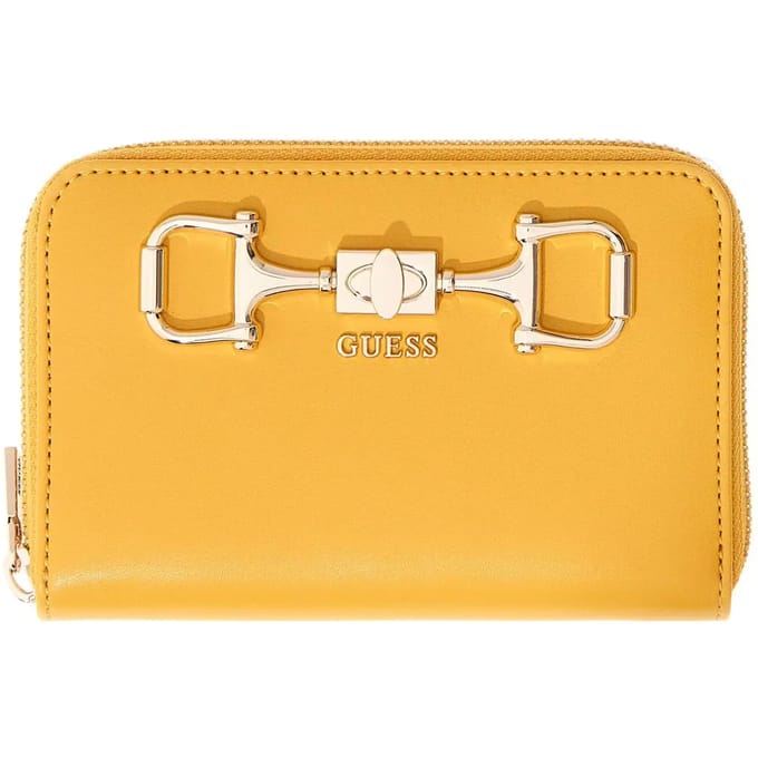 GUESS portemonnee Janie SLG Zip Around Wallet Cognac bruine