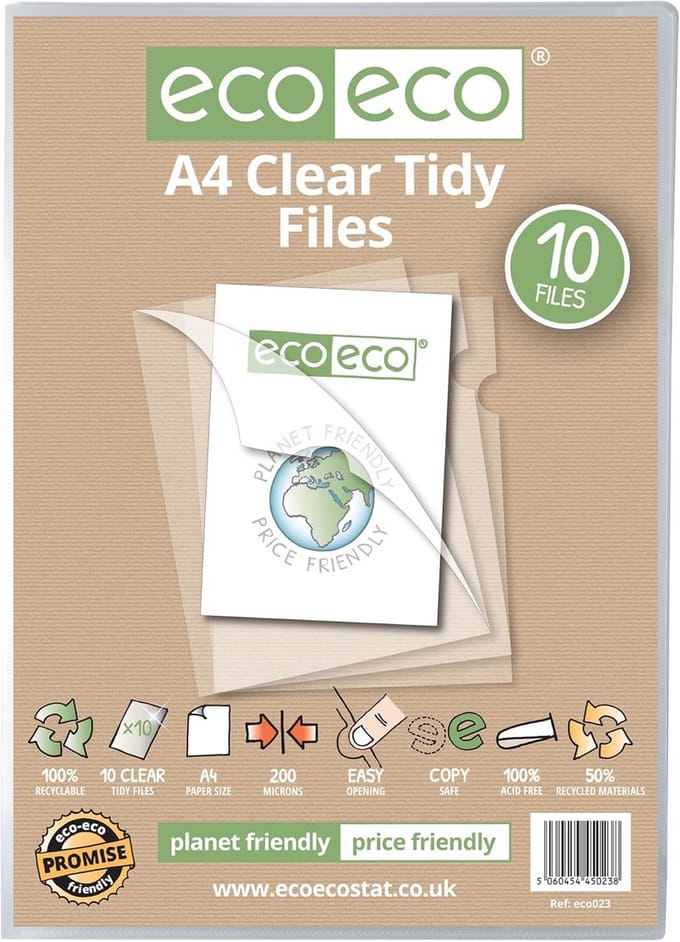 A4 50% Gerecycleerde Zak voor Documenten - 10 Stuks