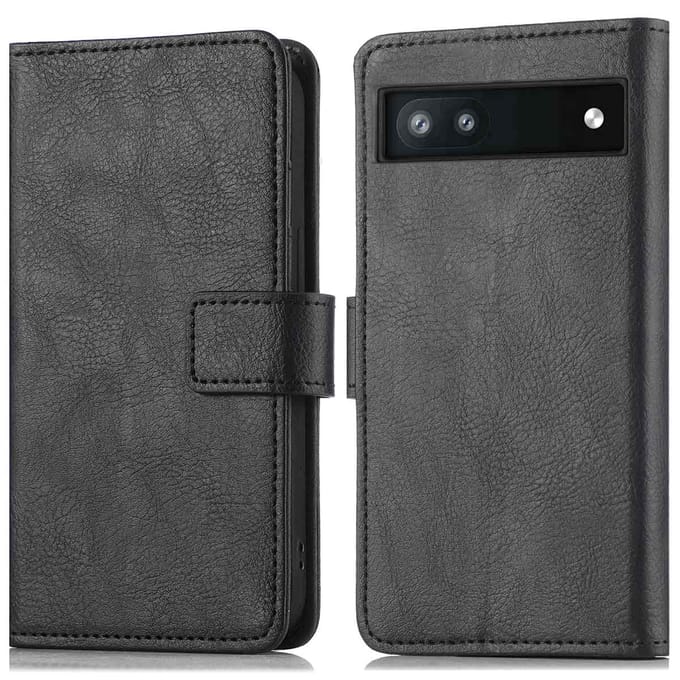 imoshion Hoesje - Geschikt voor Google Pixel 6a - Luxe Bookcase - Zwart