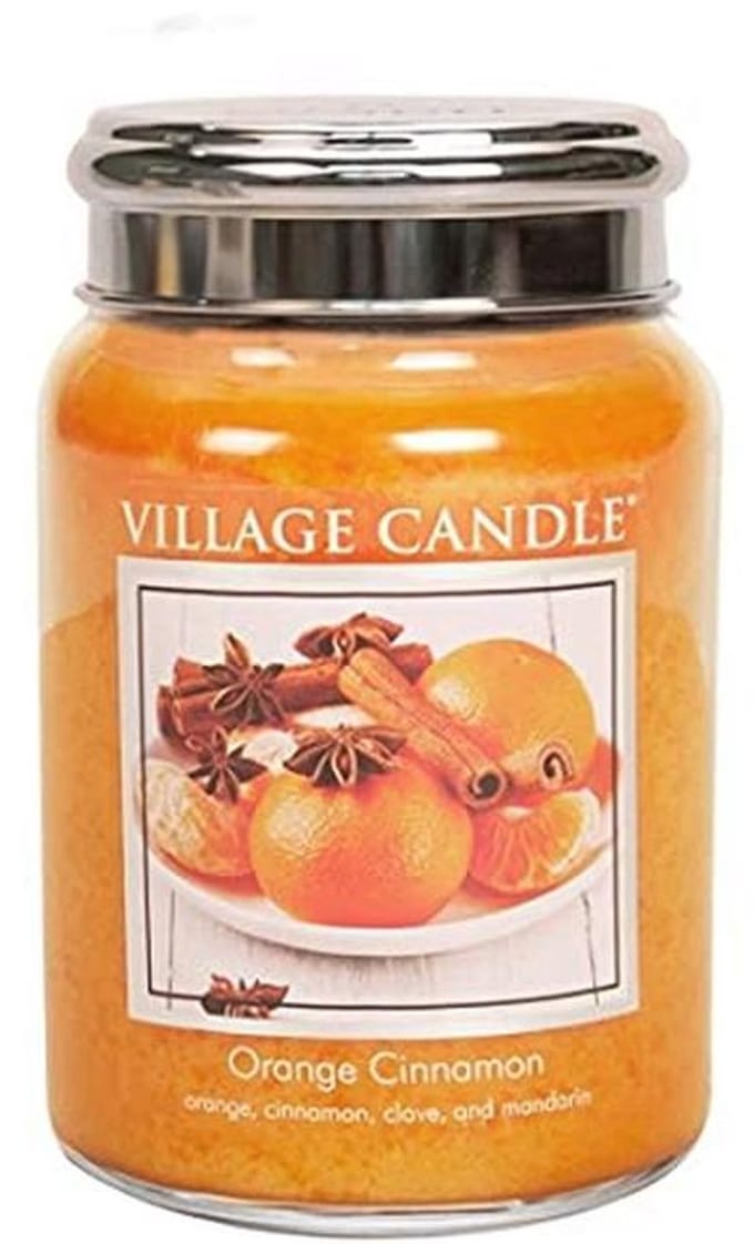 Geurkaars 626g - Traditie Oranje Cinnamon - 2-Lont Windlicht voor Optimale Geurontwikkeling