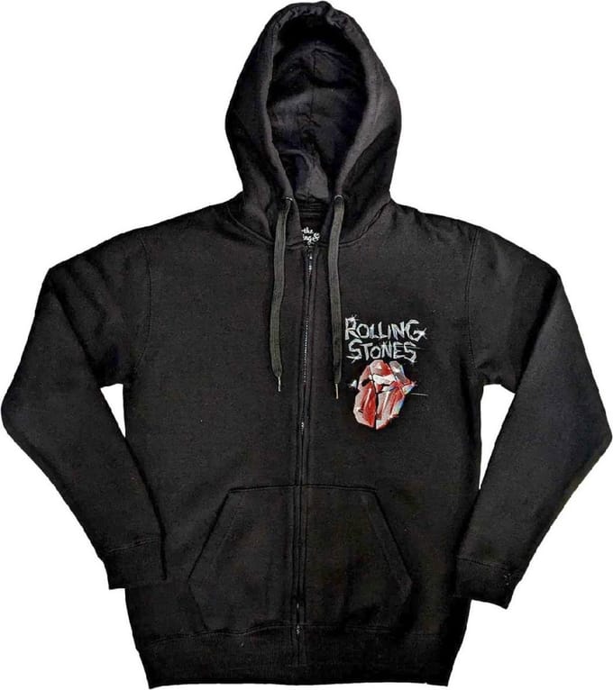 The Rolling Stones - Hackney Diamonds Tracklist Vest met capuchon - M - Zwart