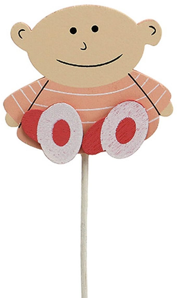 Stekker Baby 5cm L25cm Roze 20 st