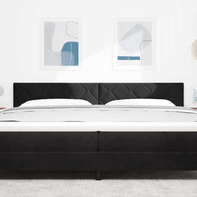 vidaXL - Hoofdbord - Zwart - 200 - cm - Fluweel
