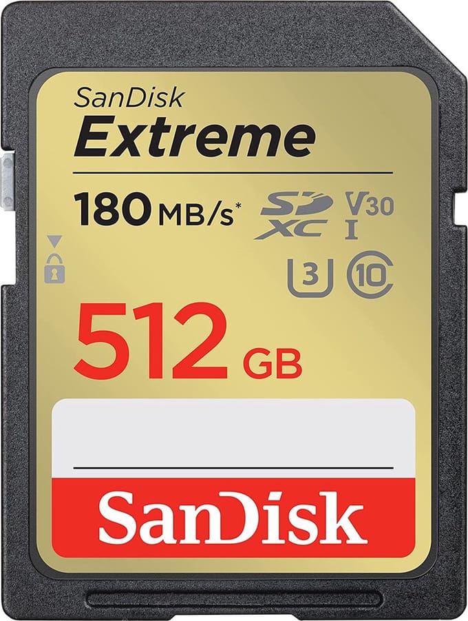 SANDISK SDXC Extreme 512GB 180/130mb/s V30 - SDA - Rescue