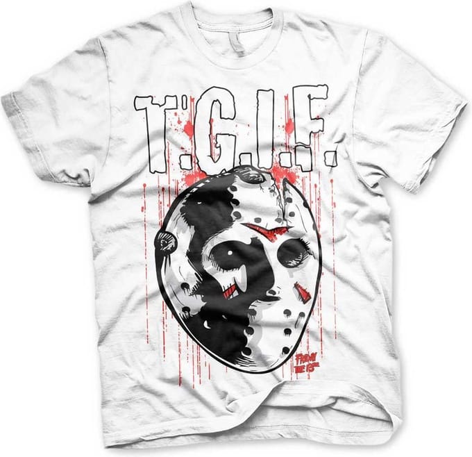 Friday The 13th Heren Tshirt -2XL- T.G.I.F. Wit